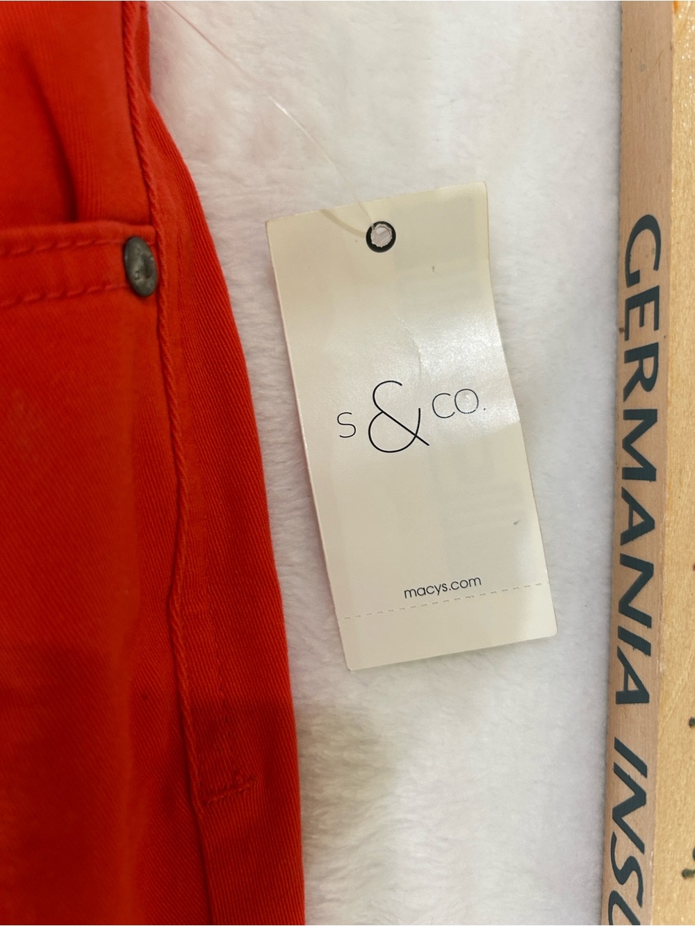 Bright Redish Orange Women's Skinny Jeans - Stretch Fit - Picture 4 of 12
